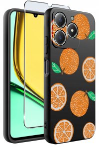 Etui do Realme C61 | C63 WZORY |SILIKONOWE MATT CASE + SZKŁO 9H 2