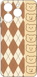 Etui do Realme C61 | C63 WZORY |SILIKONOWE MATT CASE + SZKŁO 9H 3