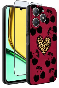 Etui do Realme C61 | C63 WZORY |SILIKONOWE MATT CASE + SZKŁO 9H 2