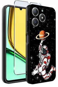 Etui do Realme C61 | C63 WZORY |SILIKONOWE MATT CASE + SZKŁO 9H 2