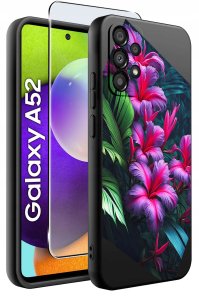 krainaGSM Etui do SAMSUNG A52 | A52s 5G | WZORY | SILIKONOWE MATT SZKŁO 9H 2
