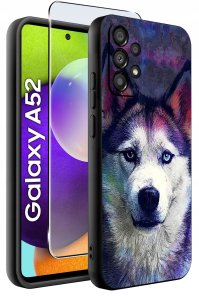 Etui do SAMSUNG A52 | A52s 5G | WZORY | SILIKONOWE MATT SZKŁO 9H 2