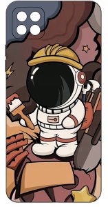 Etui do Samsung A22 5G WZORY |SILIKONOWE MATT CASE + SZKŁO 9H 3