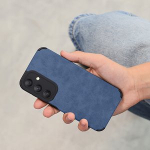 Etui do Samsung A25 5G silikonowe SKÓRZANE VINTAGE CASE + Szkło na ekran 9H 5