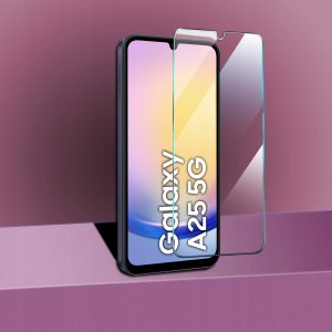 Etui do Samsung A25 5G silikonowe SKÓRZANE VINTAGE CASE + Szkło na ekran 9H 2