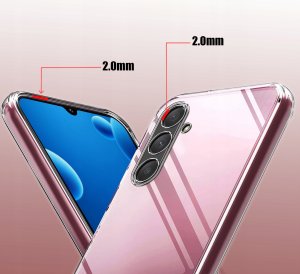 Etui do Samsung A26 5G WZMACNIANE SILIKONOWE PRZEZROCZYSTE + Szkło 9H 5