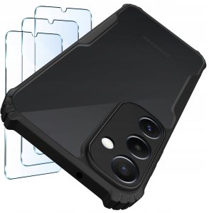 Etui do Samsung A26 5G |Pancerne Przeźroczyste Silikonowe| zestaw 3x szkło 2