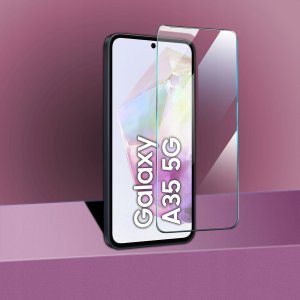 krainaGSM Etui do Samsung A35 5G silikonowe MATOWE + Szkło ochronne na ekran 9H 2