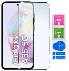 krainaGSM Etui do Samsung A35 5G silikonowe MATOWE + Szkło ochronne na ekran 9H 6