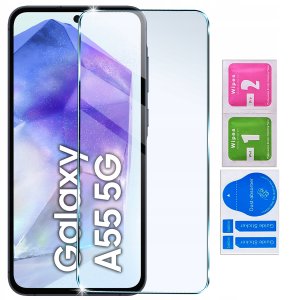 Etui do Samsung A55 5G silikonowe MATOWE + Szkło ochronne na ekran 9H 5