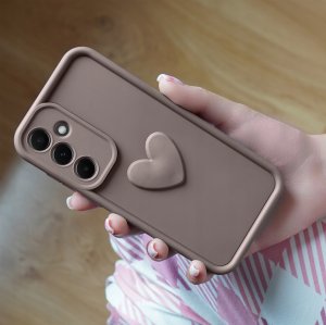 Etui do Samsung A55 5G silikonowe MATOWE serce + Szkło ochronne na ekran 9H 3