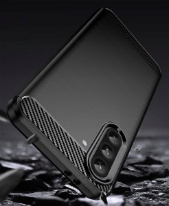 Etui do Samsung A56 5G Pancerne Carbon CASE + Szkło OCHRONNE 9H 4