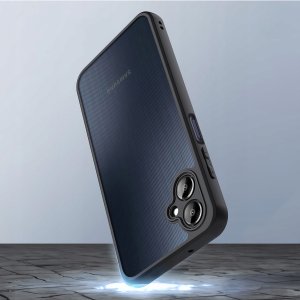 Etui do Samsung Galaxy A06 WZMACNIANE MATOWE CZARNE PANCERNE 2x SZKŁO 4