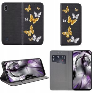 Etui do Samsung Galaxy A10 MAGNET WZORY CASE PORTFEL + SZKŁO 9H 2