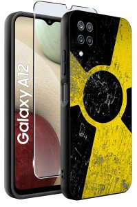 Etui do Samsung Galaxy A12|M12 WZORY |SILIKONOWE MATT CASE + SZKŁO 9H 2