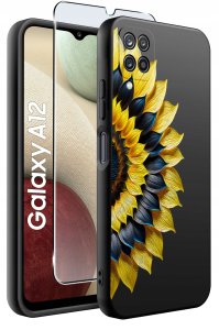 Etui do Samsung Galaxy A12|M12 WZORY |SILIKONOWE MATT CASE + SZKŁO 9H 2