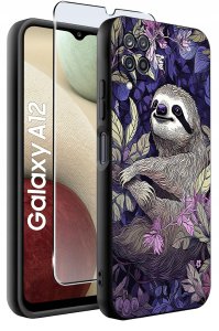 Etui do Samsung Galaxy A12|M12 WZORY |SILIKONOWE MATT CASE + SZKŁO 9H 2