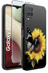 Etui do Samsung Galaxy A12|M12 WZORY |SILIKONOWE MATT CASE + SZKŁO 9H 2