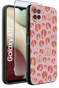 Etui do Samsung Galaxy A12|M12 WZORY |SILIKONOWE MATT CASE + SZKŁO 9H 2