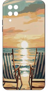 Etui do Samsung Galaxy A12|M12 WZORY |SILIKONOWE MATT CASE + SZKŁO 9H 3