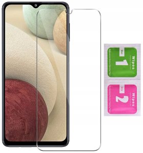 krainaGSM Etui do Samsung Galaxy A12|M12 WZORY |SILIKONOWE MATT CASE + SZKŁO 9H 4