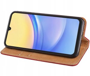 Etui do Samsung Galaxy A15 4G | A15 5G SKÓRZANE PORTFEL MAGNETYCZNE + SZKŁO 5