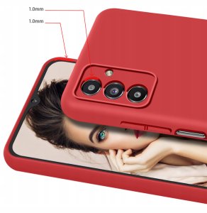 krainaGSM Etui do Samsung Galaxy A15 CASE Silicone ELASTYCZNE PLECKI + Szkło 9H 4