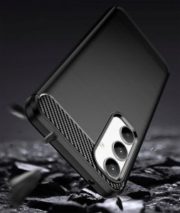 Etui do Samsung Galaxy A16 5G Pancerne Carbon CASE + Szkło OCHRONNE 9H 3