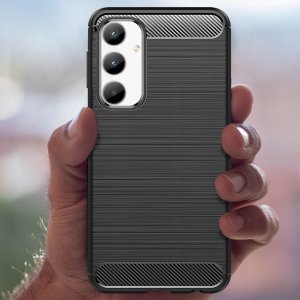 Etui do Samsung Galaxy A16 5G Pancerne Carbon CASE + Szkło OCHRONNE 9H 6
