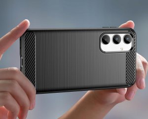 Etui do Samsung Galaxy A16 5G Pancerne Carbon CASE + Szkło OCHRONNE 9H 8