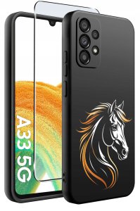 Etui do Samsung Galaxy A33 5G WZORY |SILIKONOWE MATT CASE + SZKŁO 9H 2
