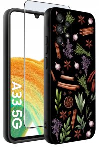 Etui do Samsung Galaxy A33 5G WZORY |SILIKONOWE MATT CASE + SZKŁO 9H 2
