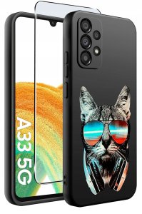 Etui do Samsung Galaxy A33 5G WZORY |SILIKONOWE MATT CASE + SZKŁO 9H 2