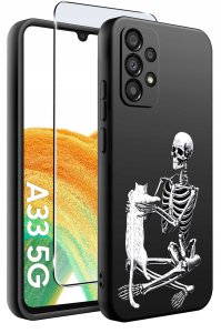 Etui do Samsung Galaxy A33 5G WZORY |SILIKONOWE MATT CASE + SZKŁO 9H 2