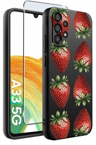 Etui do Samsung Galaxy A33 5G WZORY |SILIKONOWE MATT CASE + SZKŁO 9H 2