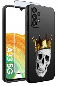 Etui do Samsung Galaxy A33 5G WZORY |SILIKONOWE MATT CASE + SZKŁO 9H 2