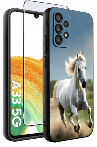 Etui do Samsung Galaxy A33 5G WZORY |SILIKONOWE MATT CASE + SZKŁO 9H 2