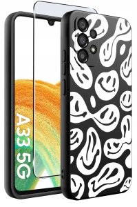 Etui do Samsung Galaxy A33 5G WZORY |SILIKONOWE MATT CASE + SZKŁO 9H 2
