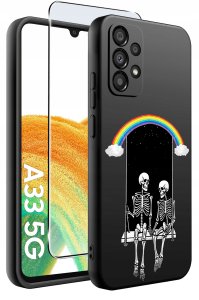 Etui do Samsung Galaxy A33 5G WZORY |SILIKONOWE MATT CASE + SZKŁO 9H 2