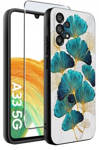 Etui do Samsung Galaxy A33 5G WZORY |SILIKONOWE MATT CASE + SZKŁO 9H 2