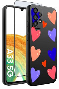 Etui do Samsung Galaxy A33 5G WZORY |SILIKONOWE MATT CASE + SZKŁO 9H 2