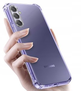 Etui do Samsung Galaxy A35 | A35 5G ANTI-SHOCK CLEAR CASE PLECKI + Szkło 9H 5