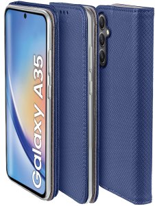 krainaGSM Etui do Samsung Galaxy A35 | A35 5G SMART MAGNET CASE PORTFEL + SZKŁO 9H 6