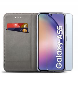 Etui do Samsung Galaxy A55 | A55 5G SMART MAGNET CASE PORTFEL + SZKŁO 9H 2