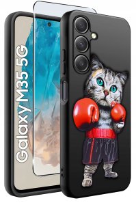 krainaGSM Etui do Samsung Galaxy M35 5G Silikonowe etui matowe + Szkło 9H 2