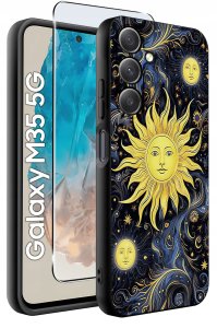 Etui do Samsung Galaxy M35 5G WZORY |SILIKONOWE MATT CASE + SZKŁO 9H 2