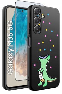 Etui do Samsung Galaxy M35 5G WZORY |SILIKONOWE MATT CASE + SZKŁO 9H 2