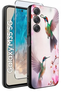 Etui do Samsung Galaxy M35 5G WZORY |SILIKONOWE MATT CASE + SZKŁO 9H 2