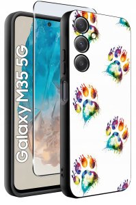 Etui do Samsung Galaxy M35 5G WZORY |SILIKONOWE MATT CASE + SZKŁO 9H 2