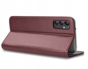krainaGSM ETUI skórzane do GALAXY A15 magnetyczne BOOK CASE tok SZKŁO 9H 4